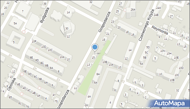 Sosnowiec, Gospodarcza, 17, mapa Sosnowca