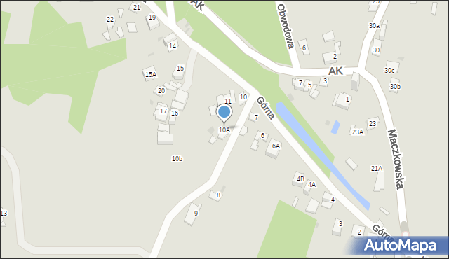 Sosnowiec, Górna, 10A, mapa Sosnowca