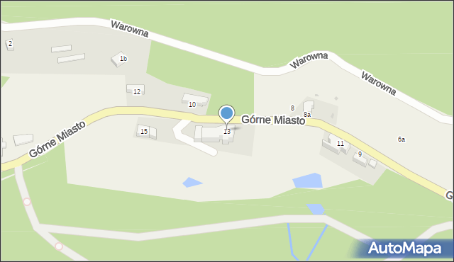 Srebrna Góra, Górne Miasto, 13, mapa Srebrna Góra