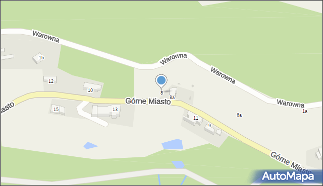 Srebrna Góra, Górne Miasto, 8, mapa Srebrna Góra