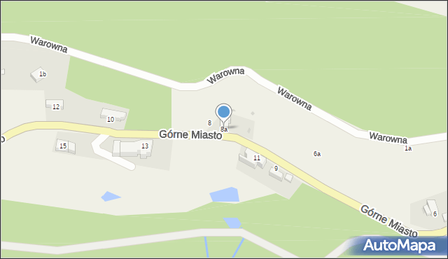 Srebrna Góra, Górne Miasto, 8a, mapa Srebrna Góra