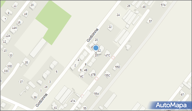 Stanisławów Drugi, Gościnna, 10, mapa Stanisławów Drugi