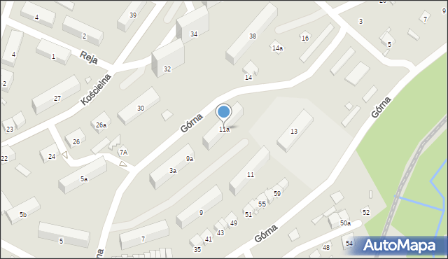 Starachowice, Górna, 11a, mapa Starachowic