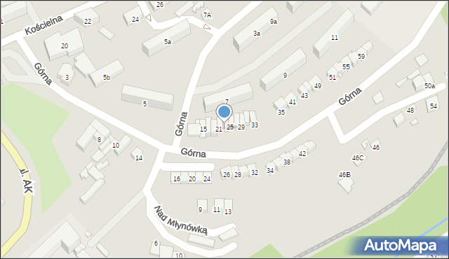 Starachowice, Górna, 23, mapa Starachowic