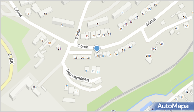 Starachowice, Górna, 26, mapa Starachowic