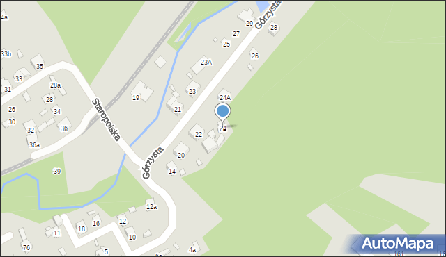 Starachowice, Górzysta, 24, mapa Starachowic