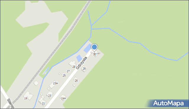 Starachowice, Górzysta, 30, mapa Starachowic