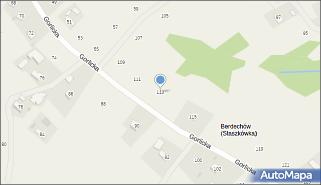 Staszkówka, Gorlicka, 113, mapa Staszkówka