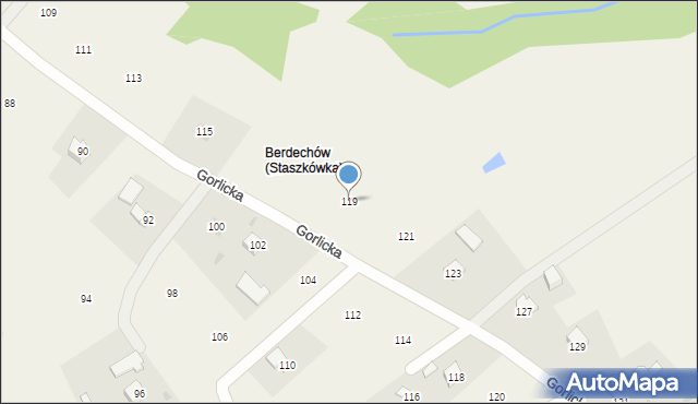 Staszkówka, Gorlicka, 119, mapa Staszkówka