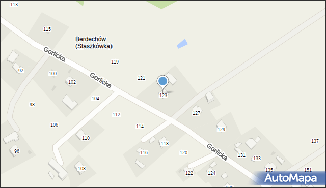 Staszkówka, Gorlicka, 123, mapa Staszkówka