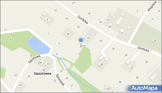 Staszkówka, Gorlicka, 20, mapa Staszkówka