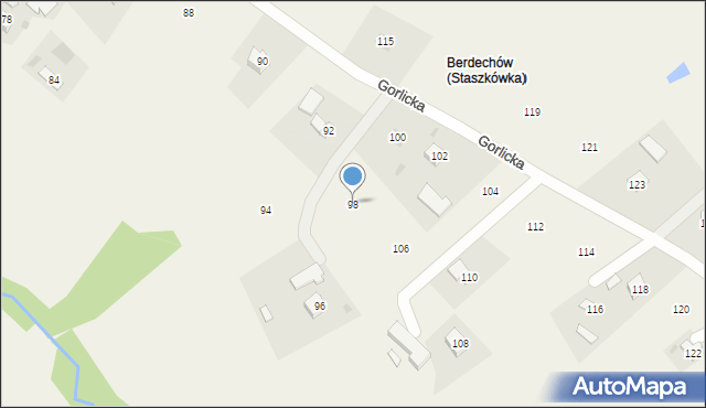 Staszkówka, Gorlicka, 98, mapa Staszkówka