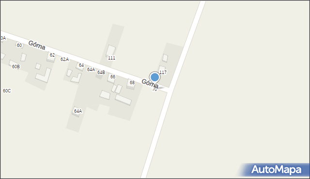 Strawczyn, Górna, 70, mapa Strawczyn