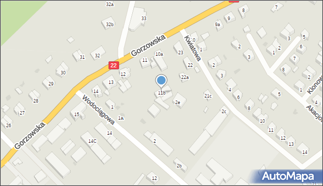 Strzelce Krajeńskie, Gorzowska, 11b, mapa Strzelce Krajeńskie