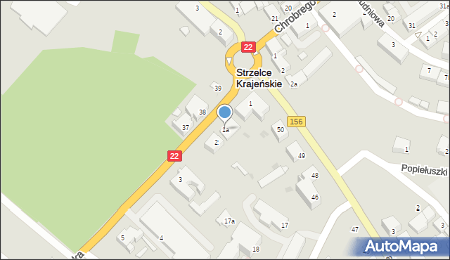 Strzelce Krajeńskie, Gorzowska, 1a, mapa Strzelce Krajeńskie