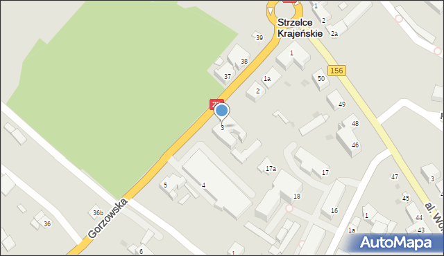 Strzelce Krajeńskie, Gorzowska, 3, mapa Strzelce Krajeńskie