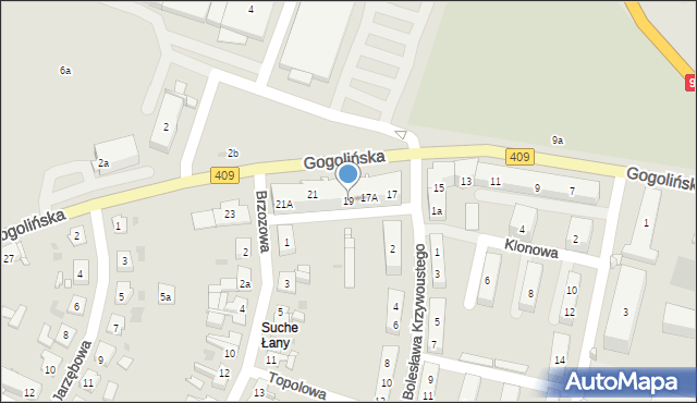 Strzelce Opolskie, Gogolińska, 19, mapa Strzelce Opolskie