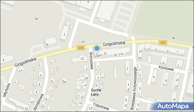 Strzelce Opolskie, Gogolińska, 21A, mapa Strzelce Opolskie