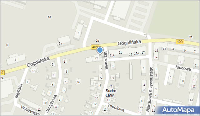 Strzelce Opolskie, Gogolińska, 25, mapa Strzelce Opolskie