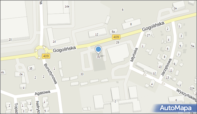 Strzelce Opolskie, Gogolińska, 31, mapa Strzelce Opolskie