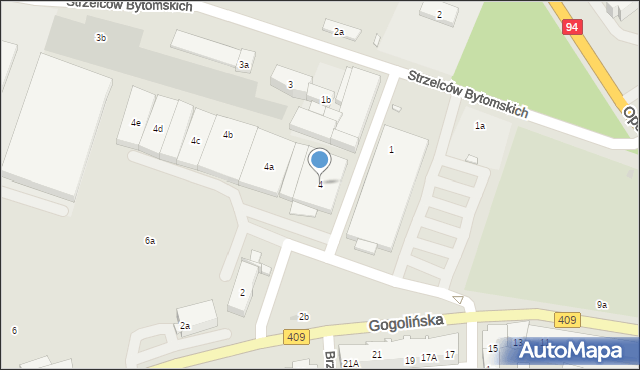 Strzelce Opolskie, Gogolińska, 4, mapa Strzelce Opolskie