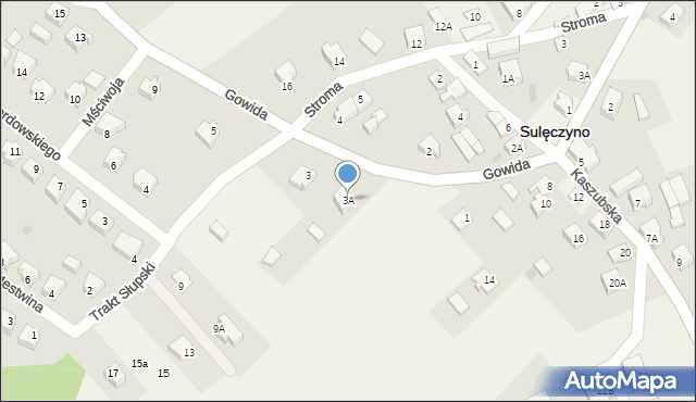 Sulęczyno, Gowida, 3A, mapa Sulęczyno