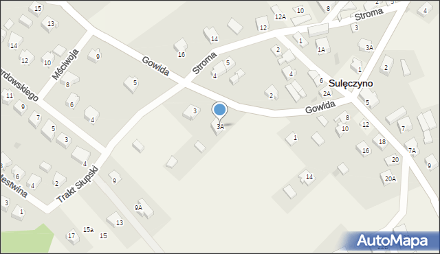 Sulęczyno, Gowida, 3A, mapa Sulęczyno