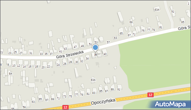 Sulejów, Góra Strzelecka, 36, mapa Sulejów