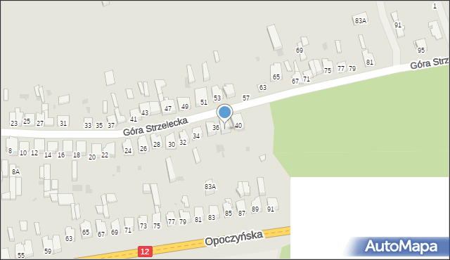 Sulejów, Góra Strzelecka, 38, mapa Sulejów