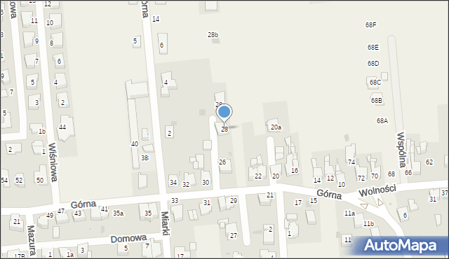 Świerklaniec, Górna, 28, mapa Świerklaniec