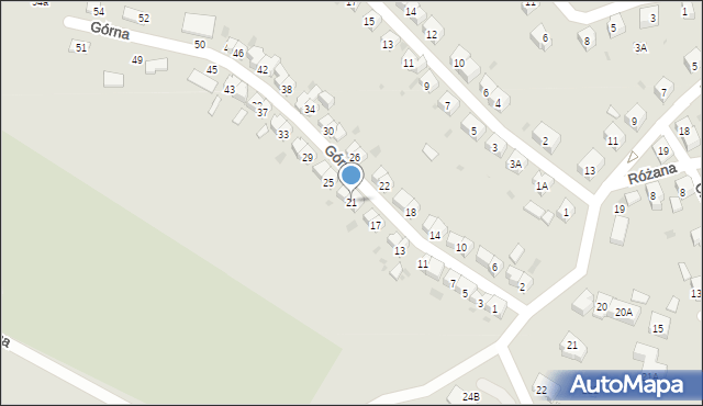 Szczawno-Zdrój, Górna, 21, mapa Szczawno-Zdrój