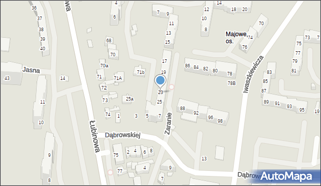 Szczecin, Gombrowicza Witolda, 23, mapa Szczecina