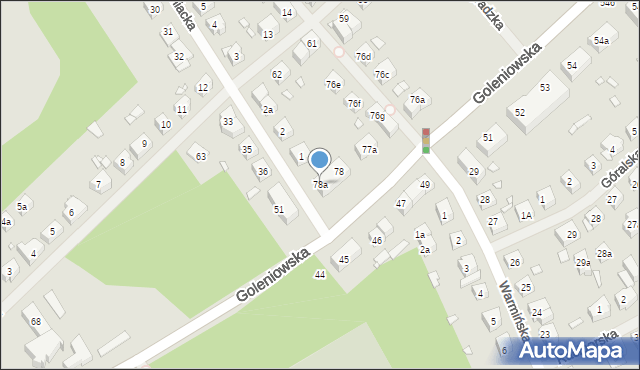 Szczecin, Goleniowska, 78a, mapa Szczecina