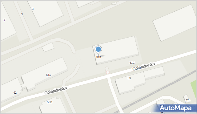 Szczecin, Goleniowska, 61b, mapa Szczecina