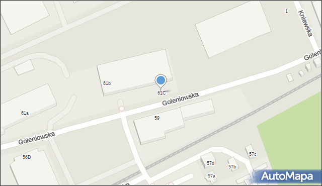 Szczecin, Goleniowska, 61C, mapa Szczecina