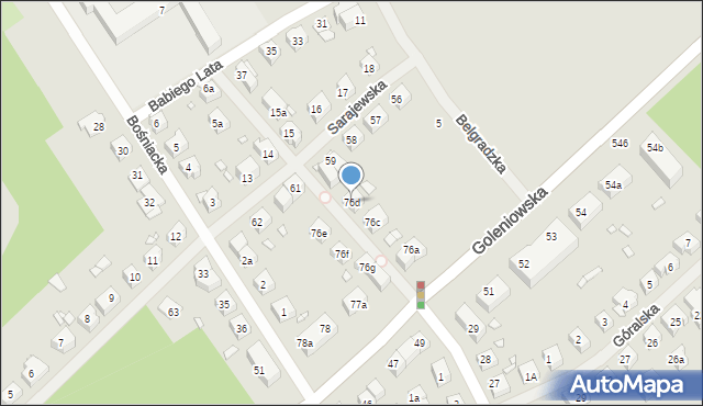 Szczecin, Goleniowska, 76d, mapa Szczecina