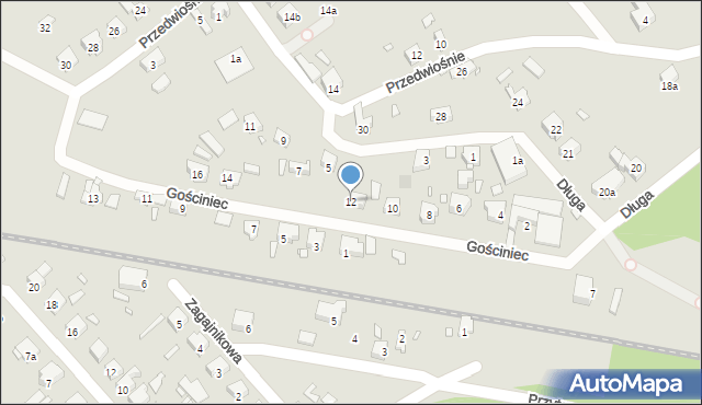 Szczecin, Gościniec, 12, mapa Szczecina