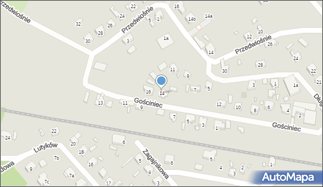 Szczecin, Gościniec, 14, mapa Szczecina