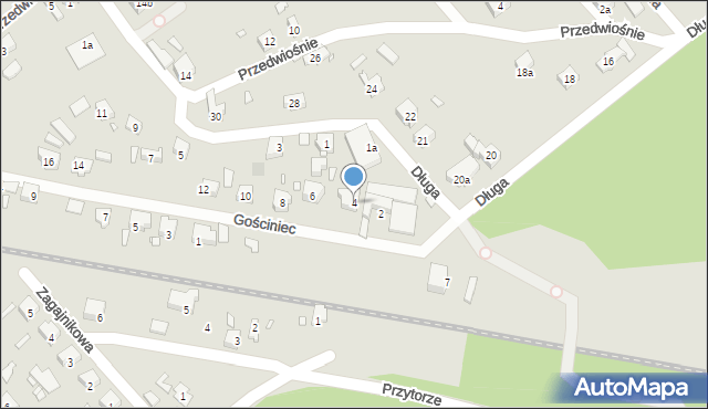 Szczecin, Gościniec, 4, mapa Szczecina