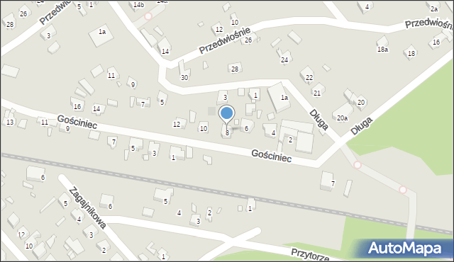 Szczecin, Gościniec, 8, mapa Szczecina