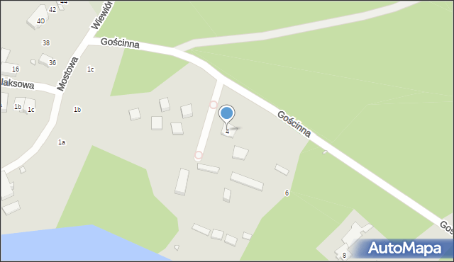 Szczecin, Gościnna, 4, mapa Szczecina