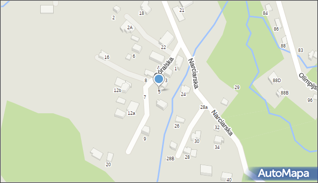 Szczyrk, Góralska, 5, mapa Szczyrk