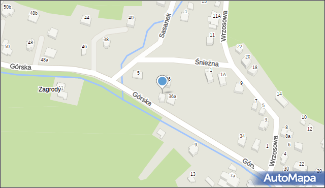 Szczyrk, Górska, 36b, mapa Szczyrk