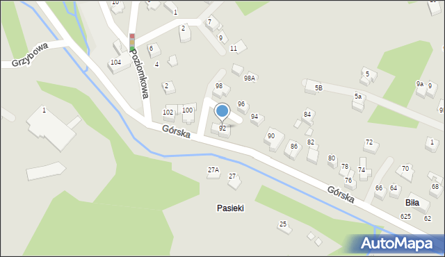 Szczyrk, Górska, 92, mapa Szczyrk