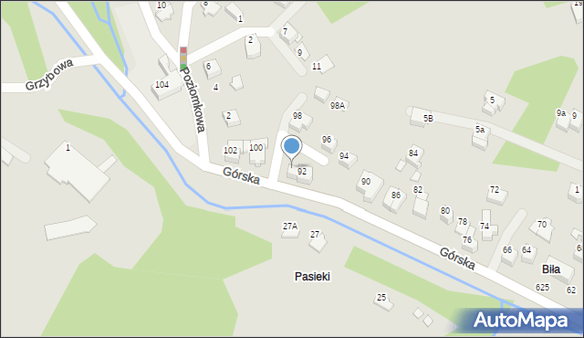 Szczyrk, Górska, 92a, mapa Szczyrk