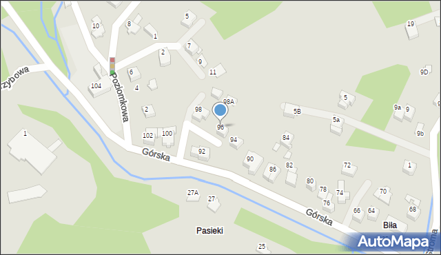 Szczyrk, Górska, 96, mapa Szczyrk