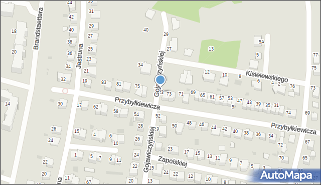 Tarnów, Gojawiczyńskiej Poli, 23, mapa Tarnów