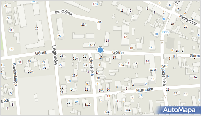 Tomaszów Mazowiecki, Górna, 17, mapa Tomaszów Mazowiecki