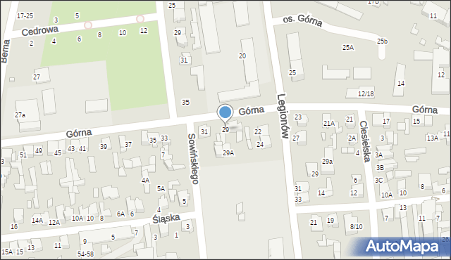 Tomaszów Mazowiecki, Górna, 29, mapa Tomaszów Mazowiecki