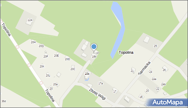 Topolina, Gościniec, 12, mapa Topolina